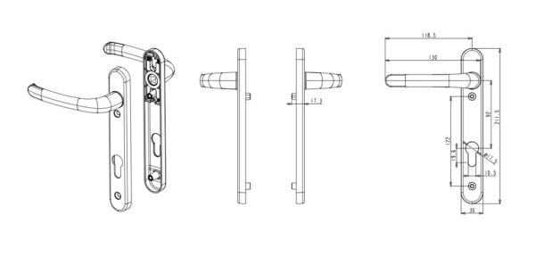 Short bp Door Handle NBAccess