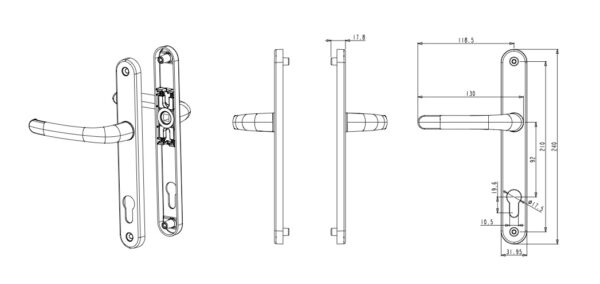 Long bp Door Handle NBAccess