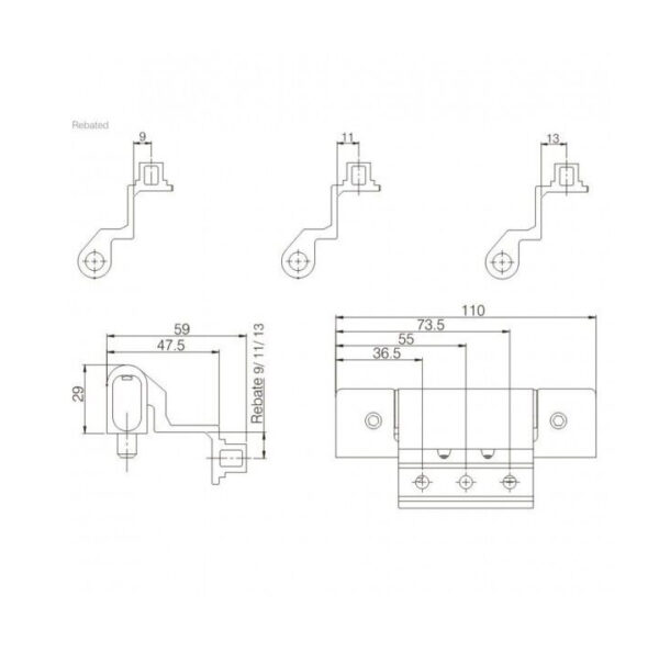 rebate hinge drawing NBAccess